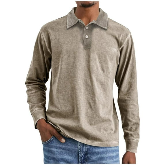 Bxsruta Shirts for Men, Men's Polyester Button-Down Collar Shirt
