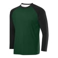 thumbnail image 1 of Bxsruta Shirts for Men, Men's Shirts Breathable Polyester Raglan Crew Neck Top, 1 of 3