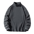 thumbnail image 1 of Bxsruta Shirts for Men, Men's Turtleneck Long Sleeve Thermal Shirt, Stretch Polyester Casual Top with Cozy Blouse, 1 of 8
