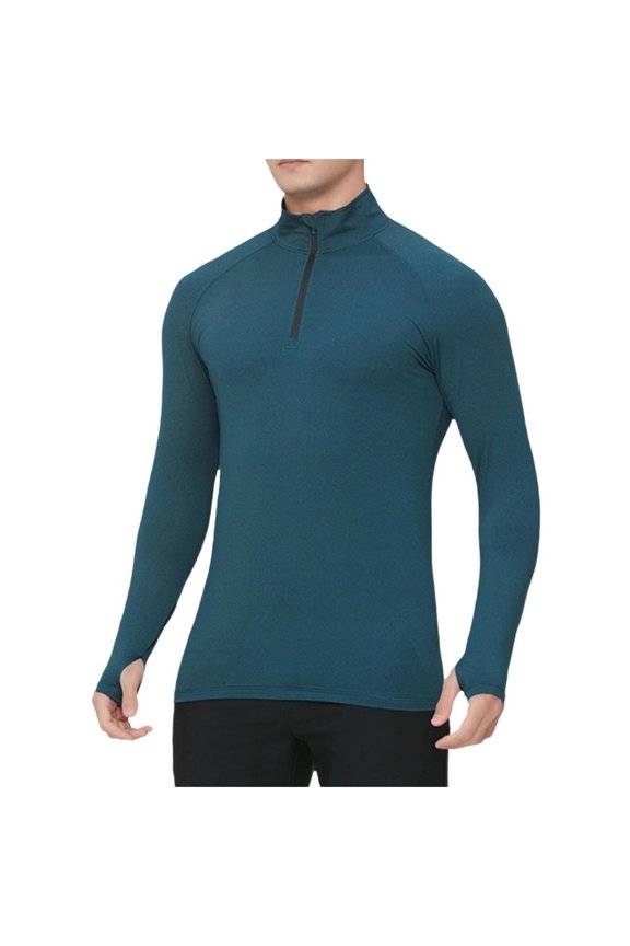 Shirts for Men, Men's UPF 50+ Sun Protection Hooded Jacket, Windproof Zippered Stand Collar Layer, Packable Travel Shirt