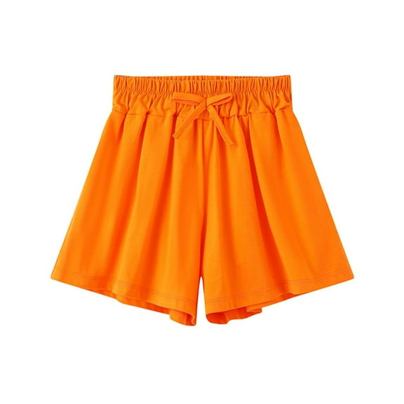 Bxsruta Shorts for Kids, Elastic Waist Ribbon Detail Kids Shorts, Casual Work Pants with Pocket