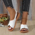 thumbnail image 1 of Bxsruta Soft-Soled Open-Toe Casual Sandals with Heel Buckle Closure, Women's Versatile PU Leather Summer Footwear for Outdoor/Indoor Activities, 1 of 8