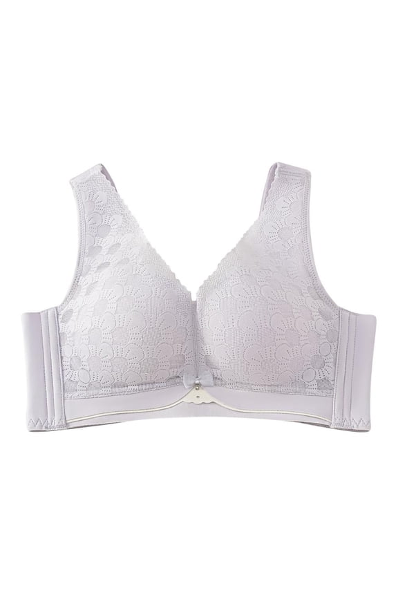 Sports Bras for Women, Women's Lace-free Thin Cups Side-folded Breasts Big Breasts and Small Underwear, Purple