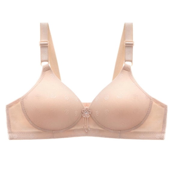 Bxsruta Sports Bras for Women, Women's Large Size Thin Comfortable Breathable Push-up Adjustable Bra, Khaki
