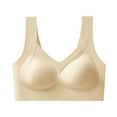thumbnail image 1 of Bxsruta Sports Bras for Women, Women's New Seamless Bra Women's Lifting Sagging Bra Gathered Without Steel Rings Sleep Bra, Beige, 1 of 5