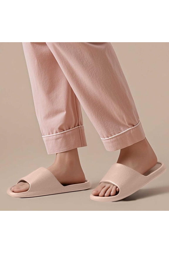 Textured Surface EVA Slippers, Unisex Lightweight Indoor Slides with Ergonomic Footbed Design