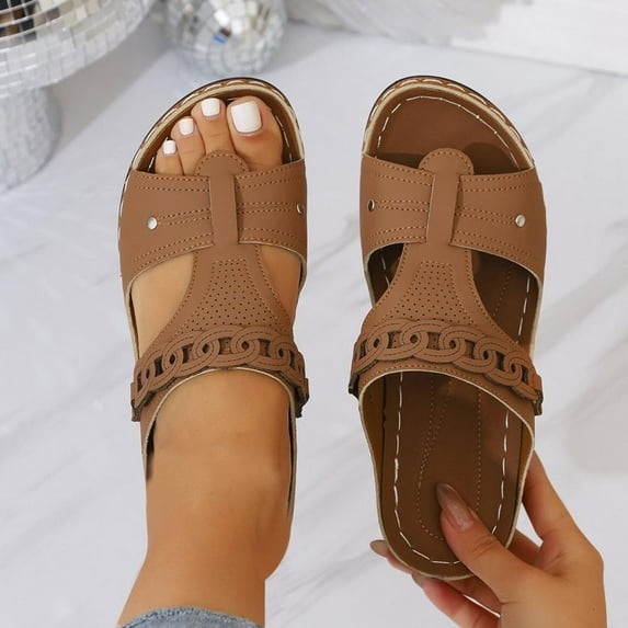 Bxsruta Thick-Soled Fisherman Sandals with Wide Strap, Supportive Summer Footwear for Women's Daily Use