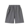 thumbnail image 1 of Bxsruta Toddler Boy Shorts, Boy Children's Lattice Pants Elastic Waisted Easy to Dry Pants, Gray 110, 1 of 3