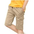 thumbnail image 1 of Bxsruta Toddler Boy Shorts, Fashion Boys' Summer Shorts Elastic Summer Thin Workwear Shorts Outerwear Shorts, Khaki 9 Years, 1 of 8