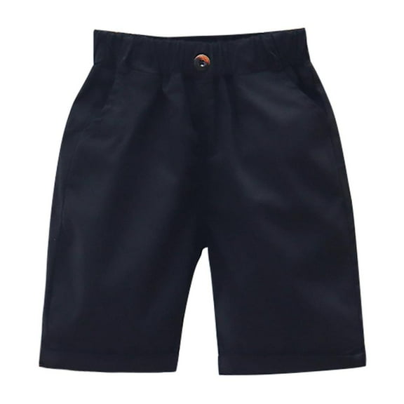 Bxsruta Toddler Boy Shorts, Toddler Kids Boy Fashion Cute Solid Color Casual School Uniform Suit Shorts Cargo Pants, Black 18