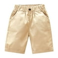 thumbnail image 1 of Bxsruta Toddler Boy Shorts, Toddler Kids Boy Fashion Cute Solid Color Casual School Uniform Suit Shorts Cargo Pants, Khaki 3 Years, 1 of 8