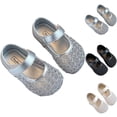 thumbnail image 1 of Bxsruta Toddler Girl Mary Janes Flat Shoes Cute Princess Dress Shoes Walking Shoes, 1 of 6