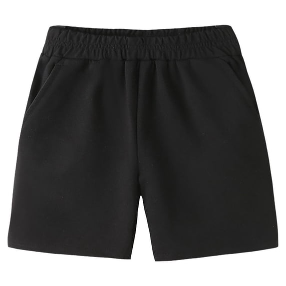 Bxsruta Toddler Girl Shorts, 3-13 Years Children's Fashion Solid Color Cute Loose Home Pants Shorts, Black 100