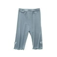 thumbnail image 1 of Bxsruta Toddler Girl Shorts, Child's Summer Girls Baby Leggings Quarter Pants Casual Pants Elastic Pants Shorts for Small and Medium-Sized Shildren's Outerwear Pants, Light Blue 5 Years, 1 of 4
