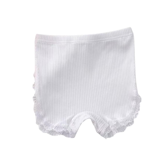 Bxsruta Toddler Girl Shorts, Child's Summer Girls Baby Leggings Three Part Casual Pants Elastic Pants Shorts for Small and Medium-Sized Shildren's Outerwear Pants, White 4 Years