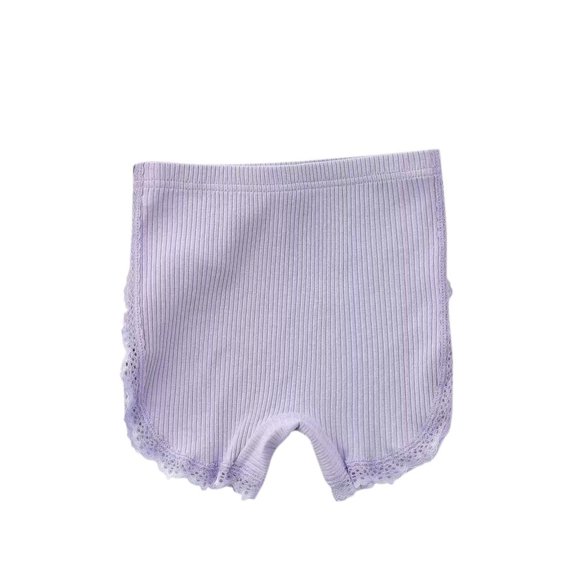 Bxsruta Toddler Girl Shorts, Child's Summer Girls Baby Leggings Three Part Casual Pants Elastic Pants Shorts for Small and Medium-Sized Shildren's Outerwear Pants, Purple 1 Years