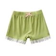 thumbnail image 1 of Bxsruta Toddler Girl Shorts, Children's Solid Color Bow Lace Bow Cotton Casual High Waisted Leggings and Shorts, Green 2 Years, 1 of 5