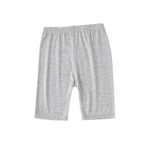 Bxsruta Toddler Girl Shorts, Children's Summer Solid Color Casual High Waisted Five Quarter Pants, Gray 100