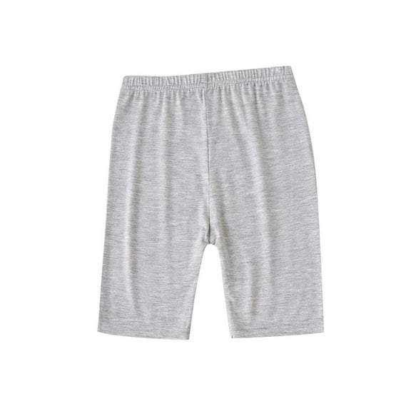 Bxsruta Toddler Girl Shorts, Children's Summer Solid Color Casual High Waisted Five Quarter Pants, Gray 100