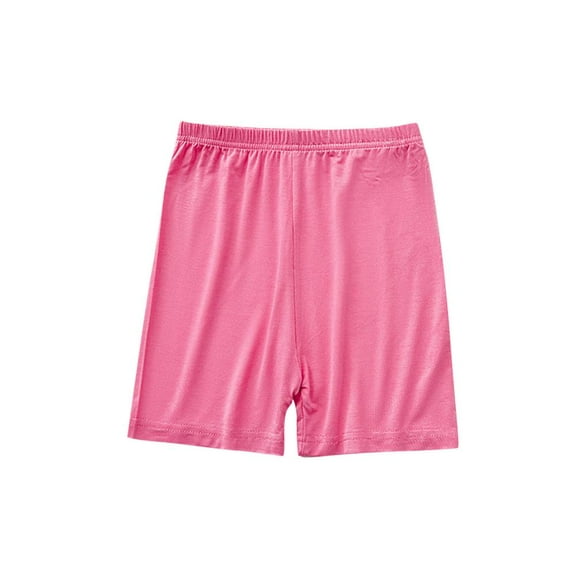 Bxsruta Toddler Girl Shorts, Children's Summer Solid Color Casual High Waisted Leggings Shorts, Hot Pink 2-3Years