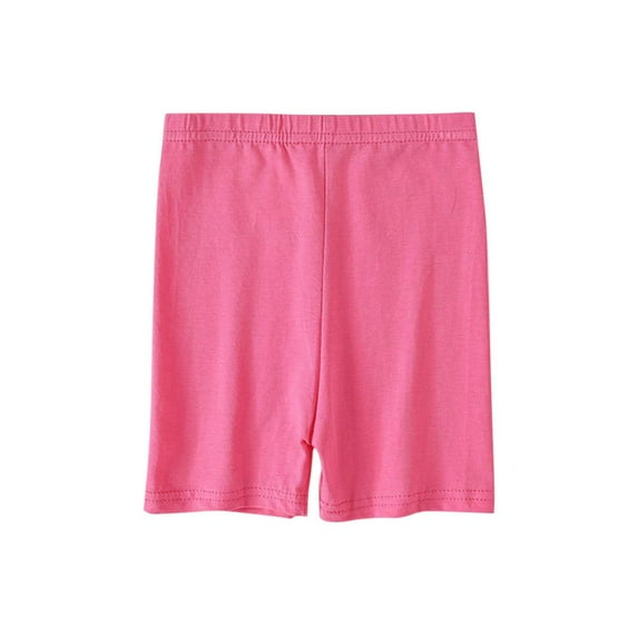 Bxsruta Toddler Girl Shorts, Children's Summer Solid Color Casual High Waisted Leggings Shorts, Hot Pink 3-4Years