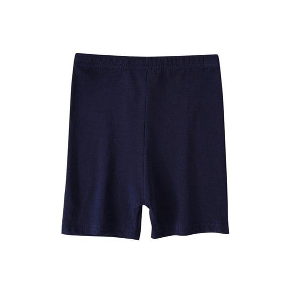 Bxsruta Toddler Girl Shorts, Children's Summer Solid Color Casual High Waisted Leggings Shorts, Navy 7-8Years