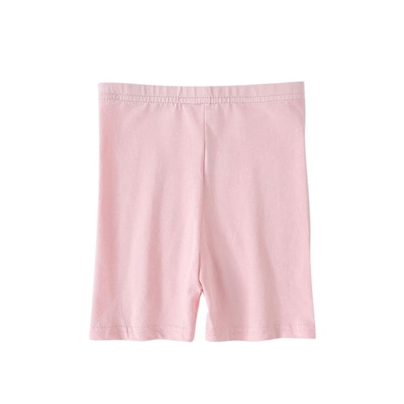 Bxsruta Toddler Girl Shorts, Children's Summer Solid Color Casual High Waisted Leggings Shorts, Pink 7-8Years