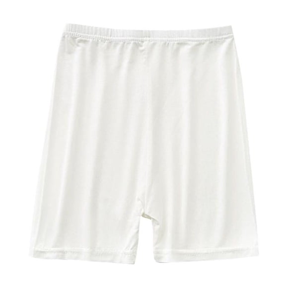 Bxsruta Toddler Girl Shorts, Children's Summer Solid Color Casual High Waisted Leggings Shorts, White 3-4Years