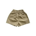 thumbnail image 1 of Bxsruta Toddler Girl Shorts, Children's Summer Solid Color Casual Shorts with Pockets, 1 of 5