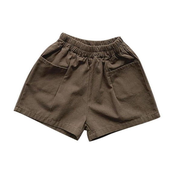 Bxsruta Toddler Girl Shorts, Children's Summer Solid Color Casual Shorts with Pockets