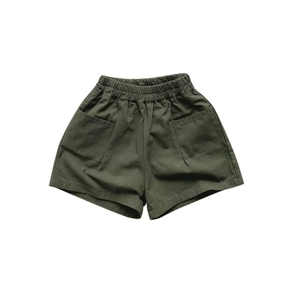 Bxsruta Toddler Girl Shorts, Children's Summer Solid Color Casual Shorts with Pockets