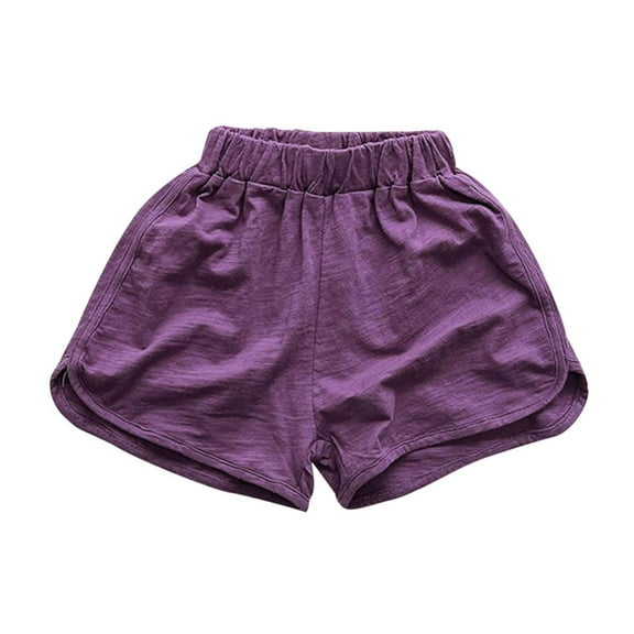 Bxsruta Toddler Girl Shorts, Children's Summer Solid Color Cotton Casual Sports Shorts