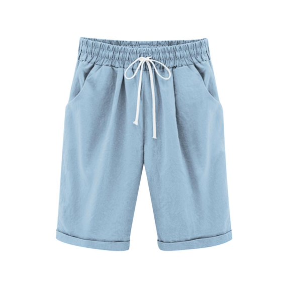 Bxsruta Toddler Girl Shorts, Children's Summer Solid Elastic Waistband Pocket Casual Sports Five Quarter Pants for Kids