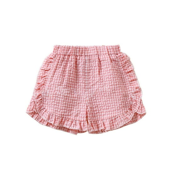 Bxsruta Toddler Girl Shorts, Girls' Flower Bud Shorts with Polka Print Summer New Style Baby Girl Shorts Casual and Comfortable Solid Color Lantern Pants