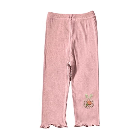 Bxsruta Toddler Girl Shorts, Girls' Summer Thin Elastic Waistband Leggings Cropped Pants Casual Pants Children's Shorts Shorts Children's Outerwear Pants Mid Pants, Pink E 2 Years