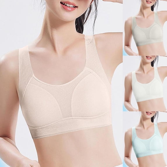 Bxsruta Tween Girls First Bra Wireless Comfortable Breathable Cotton Training Bra for Teenagers Development Period Lightly Lined Everyday Undershirt Top 12 13 14 15 Years