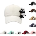 thumbnail image 1 of Bxsruta Unisex Adult 3D Cartoon Panda Baseball Hat Adjustable Sun Hat for Outdoor Sports, 1 of 8