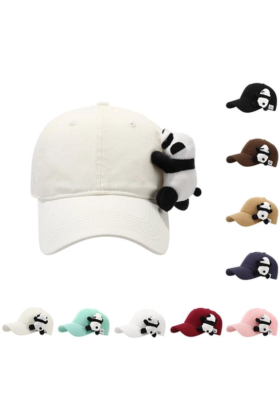 Unisex Adult 3D Cartoon Panda Baseball Hat Adjustable Sun Hat for Outdoor Sports