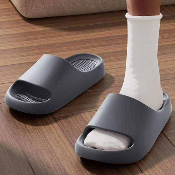 Bxsruta Unisex Non-Slip Home Slippers with Adjustable Buckle Strap, Lightweight Breathable Design for Indoor/Outdoor Use