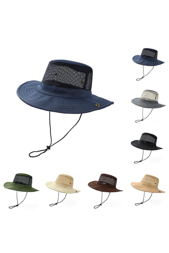 Unisex Nylon Fisherman Sun Hat UPF 50+ Foldable Bucket Hat for Hiking Beach Camping Outdoor Activities