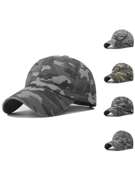 Unisex Vintage Washed Cotton Camouflage Baseball Cap Adjustable Casual Dad Hat