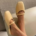thumbnail image 1 of Bxsruta Versatile Roman Flat Mules, Pleated PU Upper Indoor/Outdoor Shoes for Business Casual Wear, 1 of 5