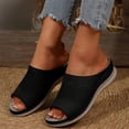thumbnail image 1 of Bxsruta Wide-Strap Fish Mouth Slippers with Heel, Non-Slip Sole for Casual Summer Wear, 1 of 8
