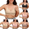 thumbnail image 1 of Bxsruta Wirefree Seamless Lace T Shirt Bra for Women Everyday Comfort Wireless Bralette No Underwire Pull On, 1 of 7