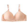 thumbnail image 1 of Bxsruta Wireless Bras for Women, Women's Daily Adjustable Underwear Gathered Thin Bra Without Steel Ring, Pink, 1 of 4