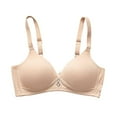 thumbnail image 1 of Bxsruta Wireless Bras for Women, Women's Large Size Thin Comfortable Breathable Push-up Adjustable Bra, Beige, 1 of 7