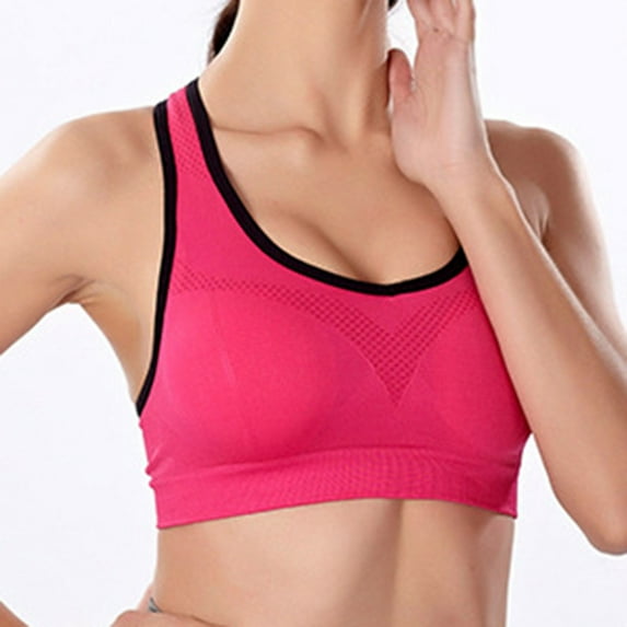 Bxsruta Women's Built up Tank Style Sports Bra Red S