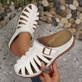 thumbnail image 1 of Bxsruta Women's Casual Perforated Mules with Wedge Heel and Cushioned Insole for Everyday Wear, 1 of 8