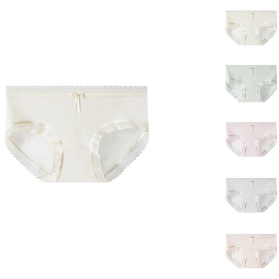 Bxsruta Women's Comfortable High-Waisted Cotton Briefs, Solid Casual Underwear for Daily Wear, 1-Pack