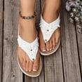 thumbnail image 1 of Bxsruta Women's Decorative Flower Flip Flops, Contoured Thick Sole Beach Sandals with Quick-Dry Straps, 1 of 8